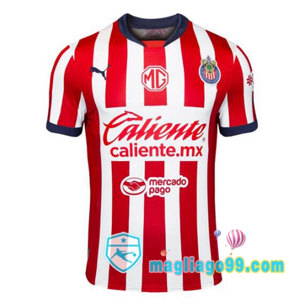 Magliago - Passione Maglie Thai Affidabili Basso Costo Online Shop | Maglia CD Guadalajara Prima Rosso Bianco 2024/2025