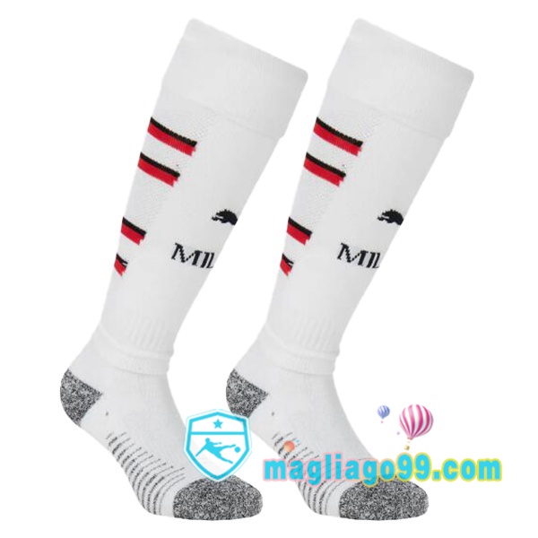 Magliago - Passione Maglie Thai Affidabili Basso Costo Online Shop | Calzettoni Da Calcio AC Milan Seconda Bianco 2024/2025