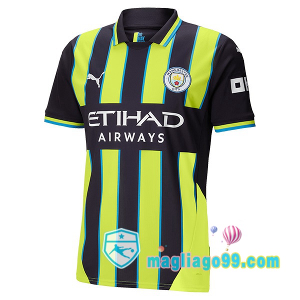 Magliago - Passione Maglie Thai Affidabili Basso Costo Online Shop | Maglia Manchester City Seconda Verde Nero 2024/2025