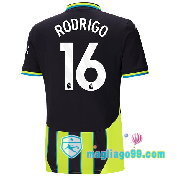Magliago - Passione Maglie Thai Affidabili Basso Costo Online Shop | Maglia Manchester City (Rodrigo 16) Seconda Verde Nero 2024/2025