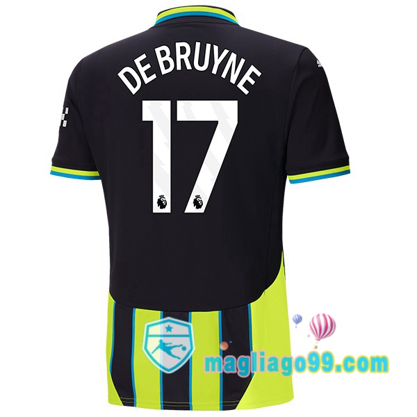 Magliago - Passione Maglie Thai Affidabili Basso Costo Online Shop | Maglia Manchester City (Kevin De Bruyne 17) Seconda Verde Nero 2024/2025