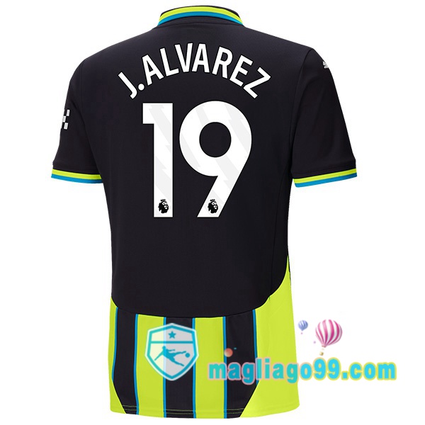 Magliago - Passione Maglie Thai Affidabili Basso Costo Online Shop | Maglia Manchester City (Julián Álvarez 19) Seconda Verde Nero 2024/2025