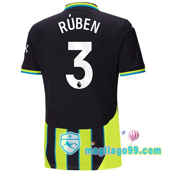 Magliago - Passione Maglie Thai Affidabili Basso Costo Online Shop | Maglia Manchester City (Ruben Dias 3) Seconda Verde Nero 2024/2025