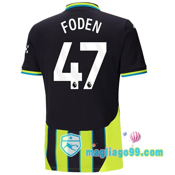 Magliago - Passione Maglie Thai Affidabili Basso Costo Online Shop | Maglia Manchester City (Phil Foden 47) Seconda Verde Nero 2024/2025