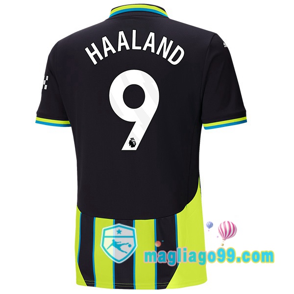 Magliago - Passione Maglie Thai Affidabili Basso Costo Online Shop | Maglia Manchester City (Erling Haaland 9) Seconda Verde Nero 2024/2025