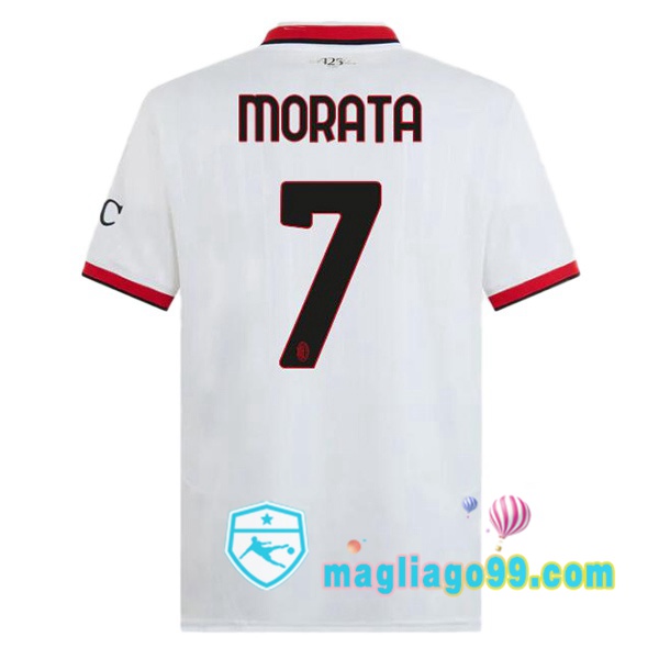 Magliago - Passione Maglie Thai Affidabili Basso Costo Online Shop | Maglia AC Milan (Morata 7) Seconda Bianco 2024/2025
