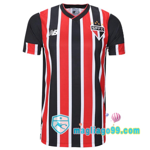Magliago - Passione Maglie Thai Affidabili Basso Costo Online Shop | Maglia Sao Paulo FC Seconda Nero Rosso 2024/2025