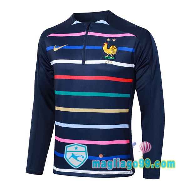 Magliago - Passione Maglie Thai Affidabili Basso Costo Online Shop | Felpa Calcio Francia Blu Royal 2024/2025
