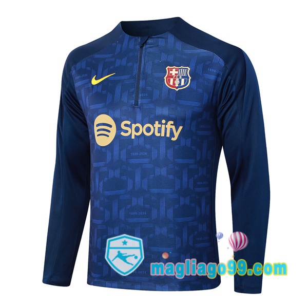 Magliago - Passione Maglie Thai Affidabili Basso Costo Online Shop | Felpa Calcio FC Barcellona Blu Royal 2024/2025