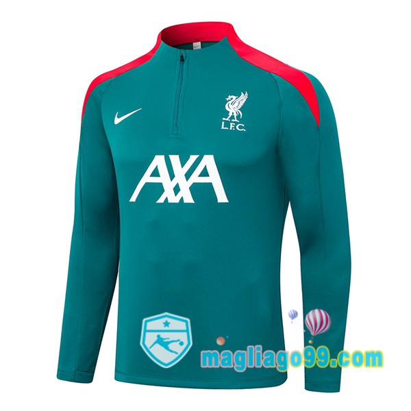 Magliago - Passione Maglie Thai Affidabili Basso Costo Online Shop | Felpa Calcio FC Liverpool Verde 2024/2025