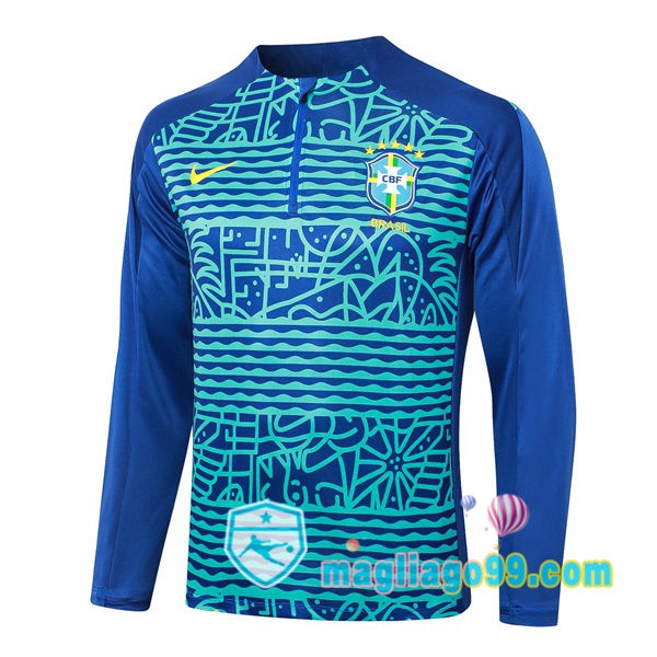 Magliago - Passione Maglie Thai Affidabili Basso Costo Online Shop | Felpa Calcio Brasile Blu 2024/2025