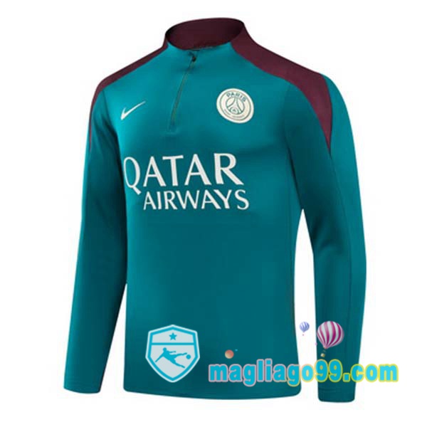 Magliago - Passione Maglie Thai Affidabili Basso Costo Online Shop | Felpa Calcio Paris PSG Verde 2024/2025