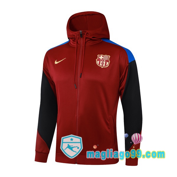 Magliago - Passione Maglie Thai Affidabili Basso Costo Online Shop | Felpa con cappuccio FC Barcellona Rosso 2024/2025