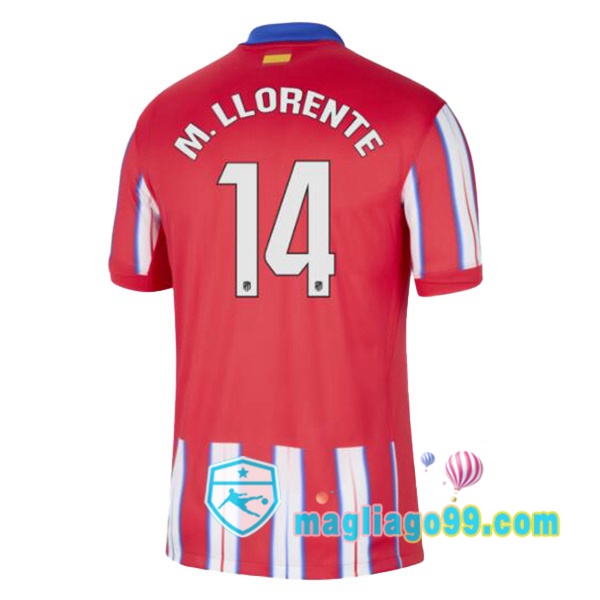 Magliago - Passione Maglie Thai Affidabili Basso Costo Online Shop | Maglia Atletico Madrid (M. LLORENTE 14) Prima Rosso 2024/2025