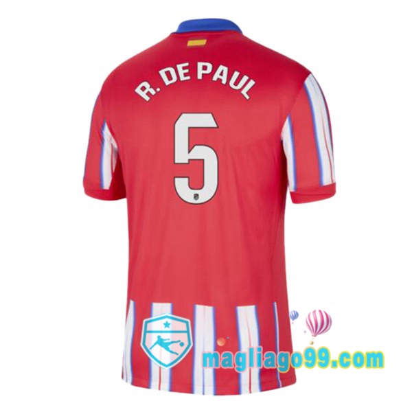 Magliago - Passione Maglie Thai Affidabili Basso Costo Online Shop | Maglia Atletico Madrid (R. DE PAUL 5) Prima Rosso 2024/2025