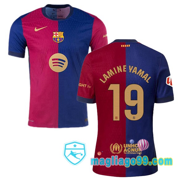 Magliago - Passione Maglie Thai Affidabili Basso Costo Online Shop | Maglia FC Barcellona (LAMINE YAMAL 19) Prima Blu Rosso 2024/2025