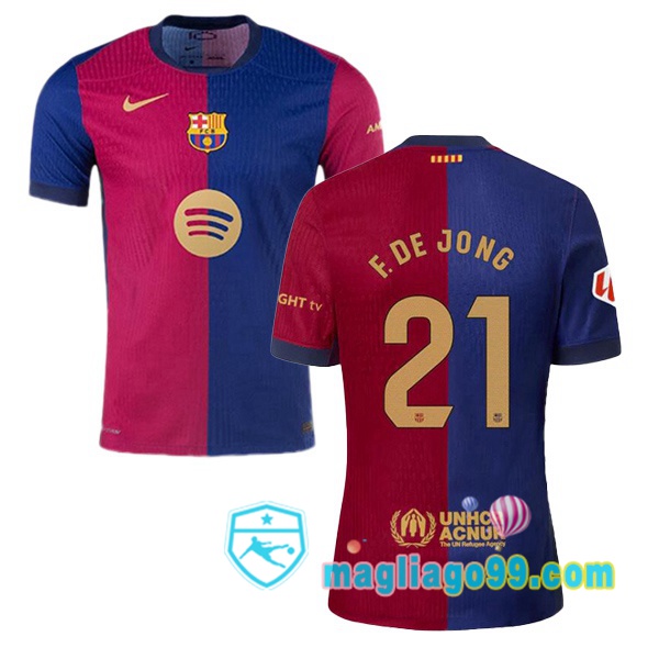 Magliago - Passione Maglie Thai Affidabili Basso Costo Online Shop | Maglia FC Barcellona (F. DE JONG 21) Prima Blu Rosso 2024/2025