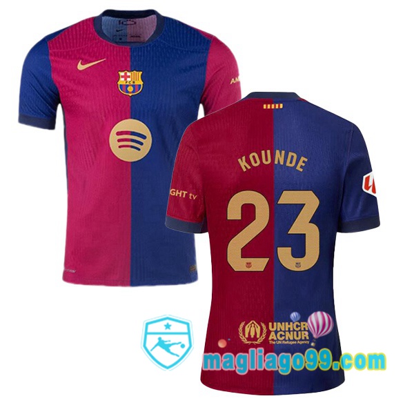 Magliago - Passione Maglie Thai Affidabili Basso Costo Online Shop | Maglia FC Barcellona (KOUNDE 23) Prima Blu Rosso 2024/2025