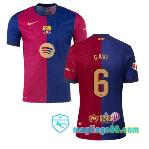 Magliago - Passione Maglie Thai Affidabili Basso Costo Online Shop | Maglia FC Barcellona (GAVI 6) Prima Blu Rosso 2024/2025