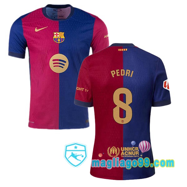 Magliago - Passione Maglie Thai Affidabili Basso Costo Online Shop | Maglia FC Barcellona (PEDRI 8) Prima Blu Rosso 2024/2025