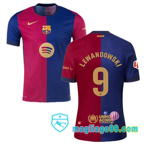 Magliago - Passione Maglie Thai Affidabili Basso Costo Online Shop | Maglia FC Barcellona (LEWANDOWSKI 9) Prima Blu Rosso 2024/2025