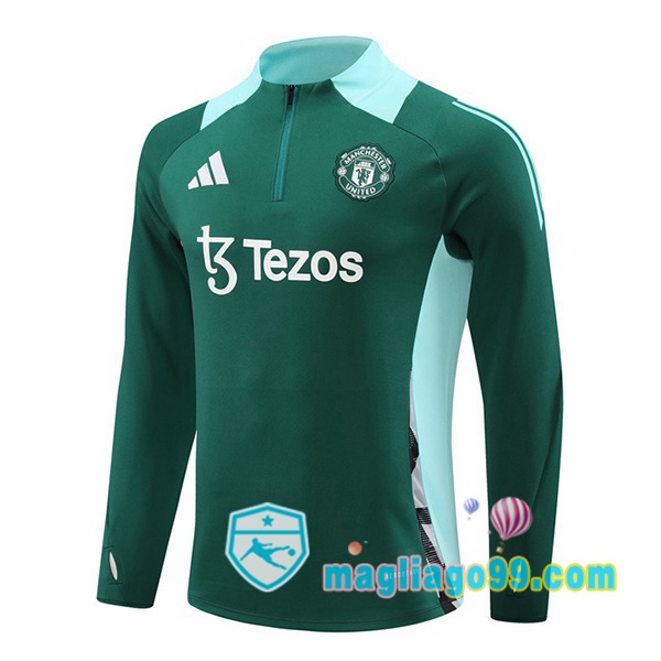 Magliago - Passione Maglie Thai Affidabili Basso Costo Online Shop | Felpa Calcio Manchester United Verde 2024/2025