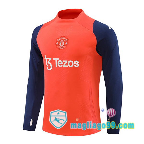 Magliago - Passione Maglie Thai Affidabili Basso Costo Online Shop | Felpa Calcio Manchester United Arancione 2024/2025