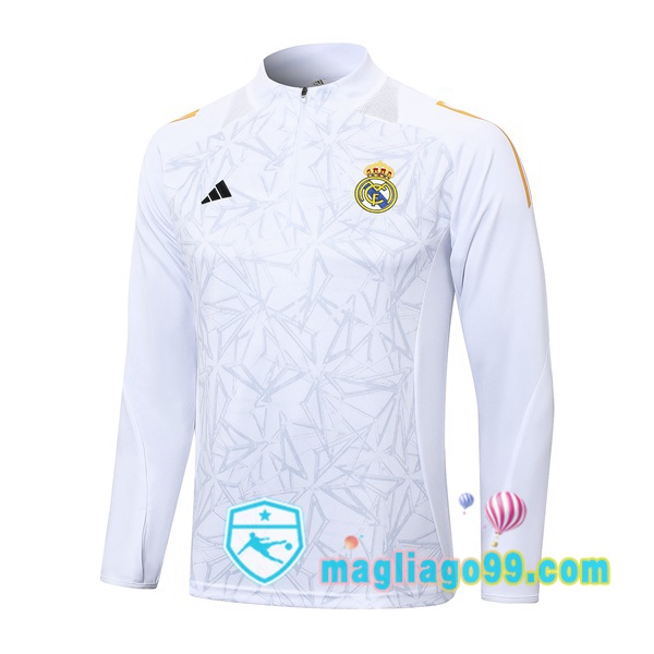 Magliago - Passione Maglie Thai Affidabili Basso Costo Online Shop | Felpa Calcio Real Madrid Bianco 2024/2025