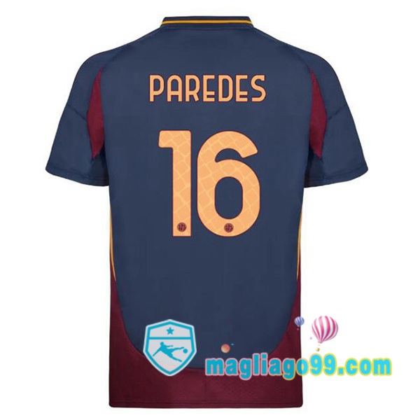 Magliago - Passione Maglie Thai Affidabili Basso Costo Online Shop | Maglia AS Roma (PAREDES 16) Terza Blu Royal 2024/2025