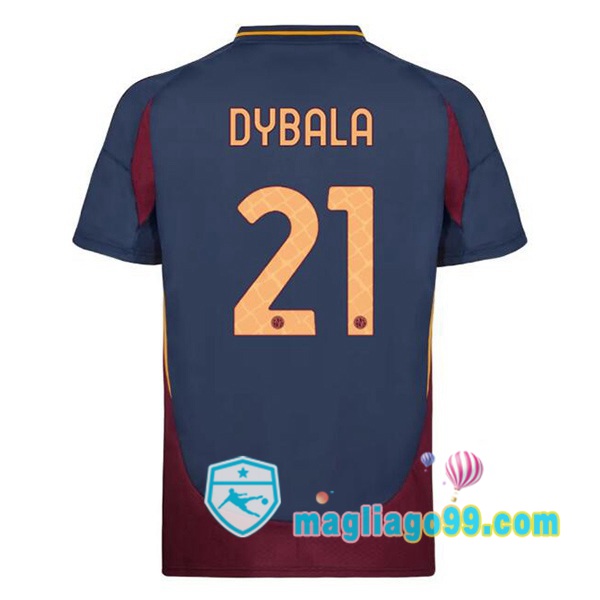 Magliago - Passione Maglie Thai Affidabili Basso Costo Online Shop | Maglia AS Roma (DYBALA 21) Terza Blu Royal 2024/2025