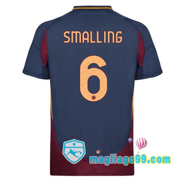 Magliago - Passione Maglie Thai Affidabili Basso Costo Online Shop | Maglia AS Roma (SMALLING 6) Terza Blu Royal 2024/2025