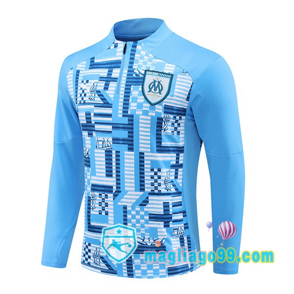 Magliago - Passione Maglie Thai Affidabili Basso Costo Online Shop | Felpa Calcio Marsiglia OM Blu 2024/2025
