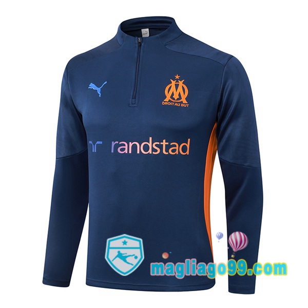 Magliago - Passione Maglie Thai Affidabili Basso Costo Online Shop | Felpa Calcio Marsiglia OM Blu Royal 2024/2025