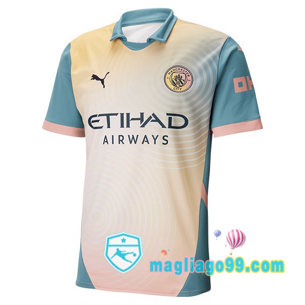 Magliago - Passione Maglie Thai Affidabili Basso Costo Online Shop | Maglia Manchester City Definitely City Giallo Blu 2024/2025