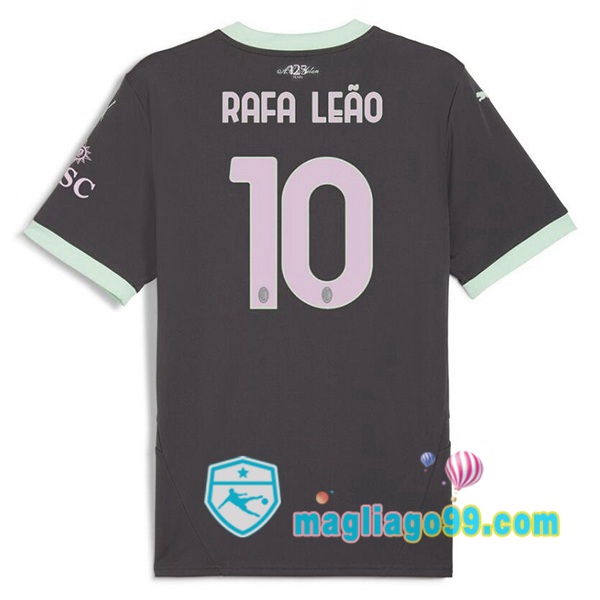 Magliago - Passione Maglie Thai Affidabili Basso Costo Online Shop | Maglia AC Milan (Rafa Leão 10) Terza Nero 2024/2025