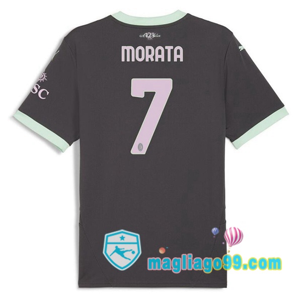 Magliago - Passione Maglie Thai Affidabili Basso Costo Online Shop | Maglia AC Milan (Morata 7) Terza Nero 2024/2025