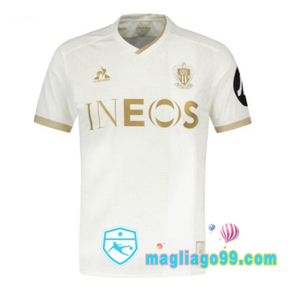 Magliago - Passione Maglie Thai Affidabili Basso Costo Online Shop | Maglia OGC Nice Seconda Bianco 2024/2025