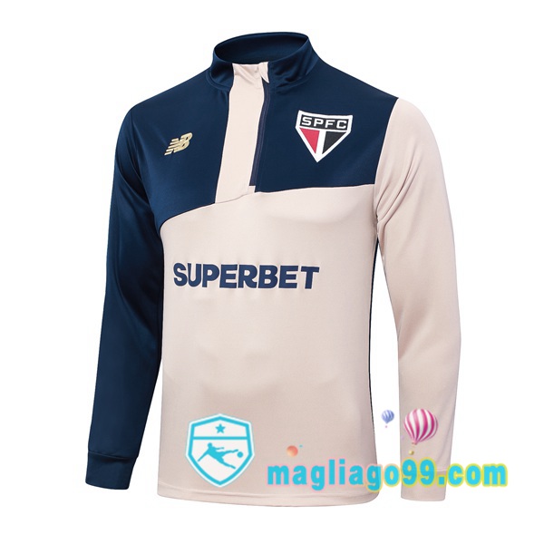 Magliago - Passione Maglie Thai Affidabili Basso Costo Online Shop | Felpa Calcio Sao Paulo FC Giallo Blu Royal 2024/2025