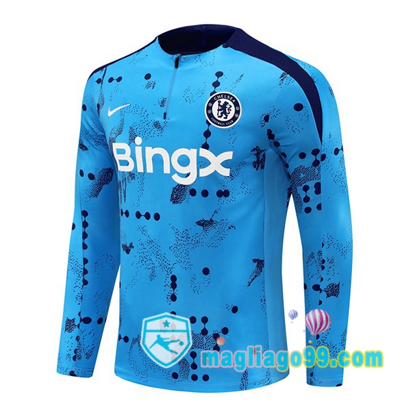 Magliago - Passione Maglie Thai Affidabili Basso Costo Online Shop | Felpa Calcio FC Chelsea Blu 2024/2025