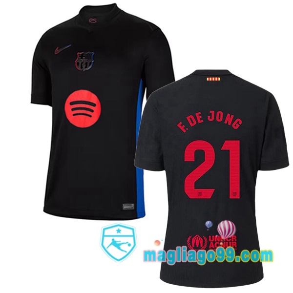 Magliago - Passione Maglie Thai Affidabili Basso Costo Online Shop | Maglia FC Barcellona (F. DE JONG 21) Seconda Nero 2024/2025