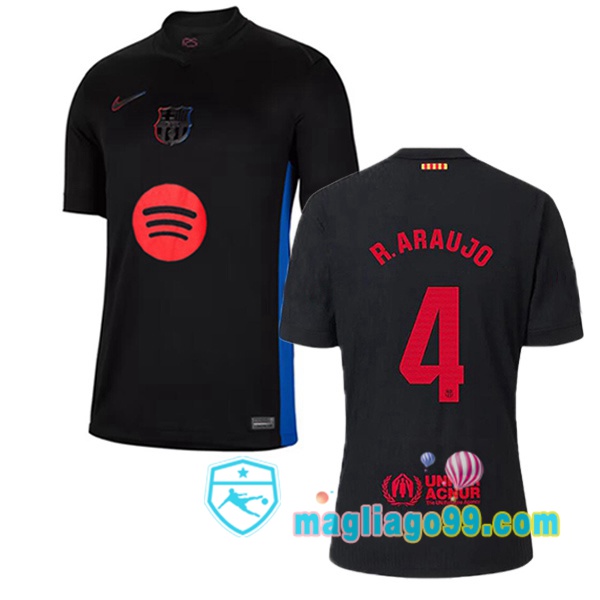 Magliago - Passione Maglie Thai Affidabili Basso Costo Online Shop | Maglia FC Barcellona (R. ARAUJO 4) Seconda Nero 2024/2025