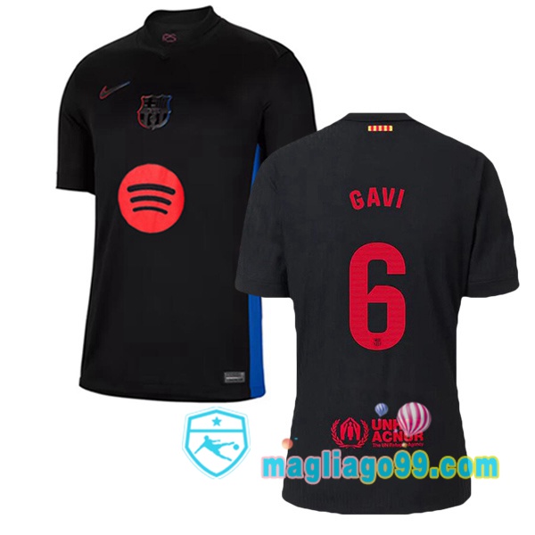 Magliago - Passione Maglie Thai Affidabili Basso Costo Online Shop | Maglia FC Barcellona (GAVI 6) Seconda Nero 2024/2025