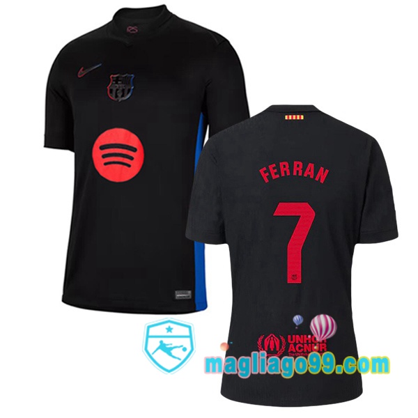 Magliago - Passione Maglie Thai Affidabili Basso Costo Online Shop | Maglia FC Barcellona (FERRAN 7) Seconda Nero 2024/2025