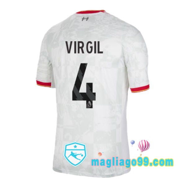 Magliago - Passione Maglie Thai Affidabili Basso Costo Online Shop | Maglia FC Liverpool (VIRGIL 4) Terza Bianco 2024/2025