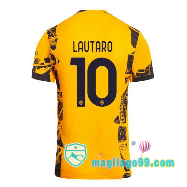 Magliago - Passione Maglie Thai Affidabili Basso Costo Online Shop | Maglia Inter Milan (LAUTARO 10) Terza Giallo 2024/2025