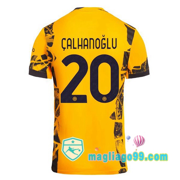 Magliago - Passione Maglie Thai Affidabili Basso Costo Online Shop | Maglia Inter Milan (ÇALHANOĞLU 20) Terza Giallo 2024/2025