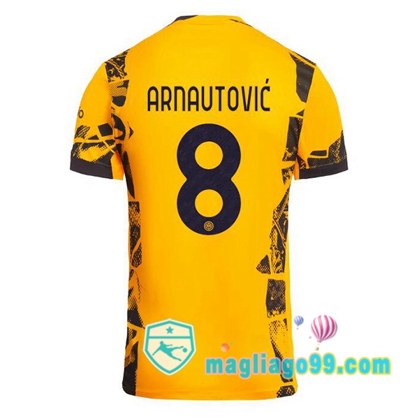 Magliago - Passione Maglie Thai Affidabili Basso Costo Online Shop | Maglia Inter Milan (ARNAUTOVIĆ 8) Terza Giallo 2024/2025