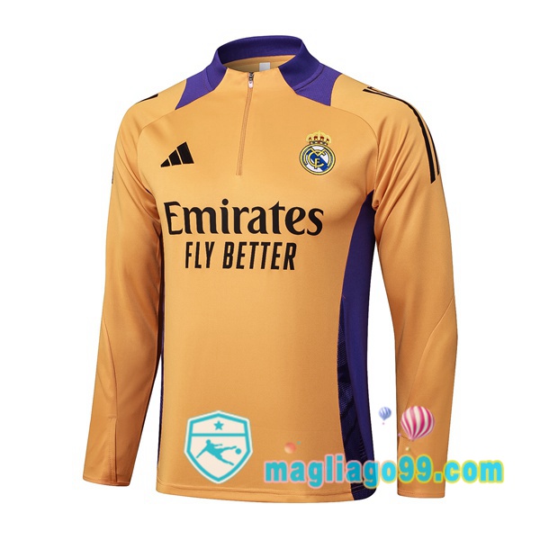 Magliago - Passione Maglie Thai Affidabili Basso Costo Online Shop | Felpa Calcio Real Madrid Arancione 2025/2026