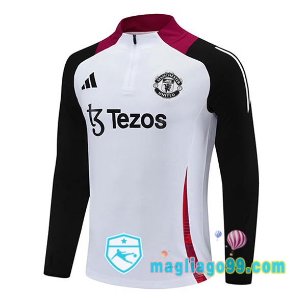 Magliago - Passione Maglie Thai Affidabili Basso Costo Online Shop | Felpa Calcio Manchester United Bianco Nero 2025/2026