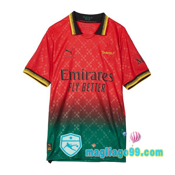 Magliago - Passione Maglie Thai Affidabili Basso Costo Online Shop | Maglia AC Milan Quattro Rosso Verde 2024/2025
